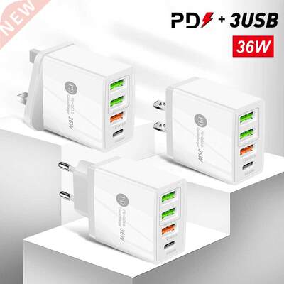 PD36W+QC3.0 2.4A Dual USB Fast Charge Mobile Phone Charger M