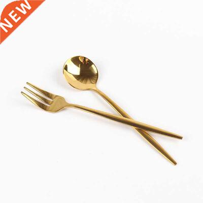0PCs Full Tableware Multicolor Stainless Steel Cutlery Set