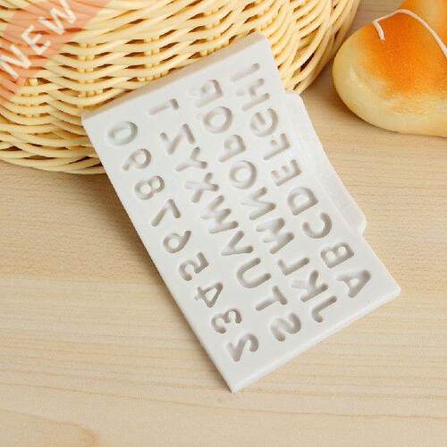 1 Pc Uppercase Alphanumeric Letter Digital Silicone Mold