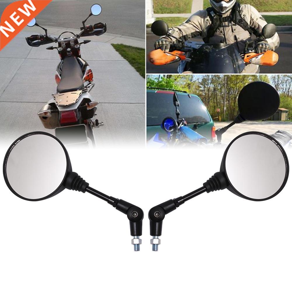 Motorcycle Black Universal 10mm Side Mirror Rearview Mirror