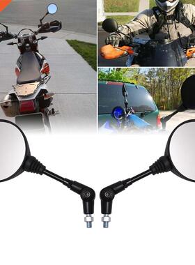 Motorcycle Black Universal 10mm Side Mirror Rearview Mirror