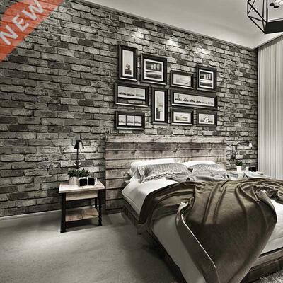 Modern Vintage Brick Textured Wallpaper For Walls Decor Embo