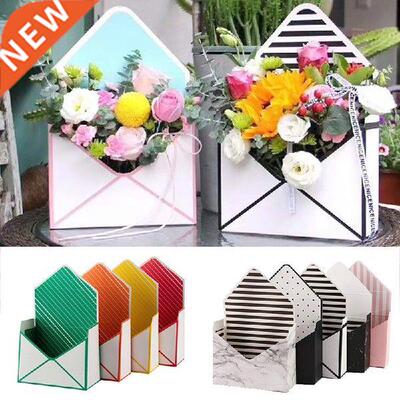 Creative Envelope Stripe Flower Bouquets Boxes Packing