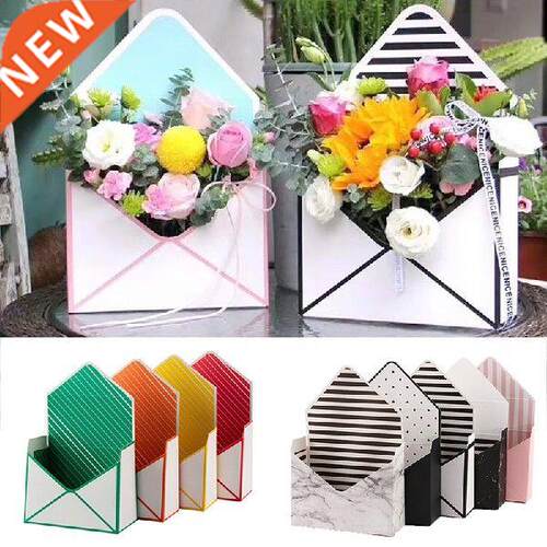 Creative Envelope Stripe Flower Bouquets Boxes Packing