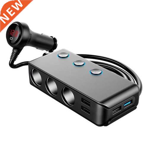USB Port Car Charger USB Charger Voltmeter with 3 Way Car Ci