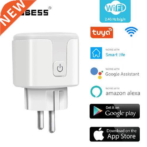 16A EU Smart Wifi Power Plug With Power Monitor Smart Home