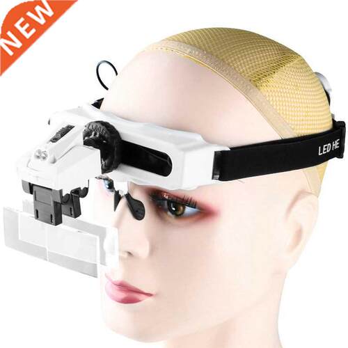 5/10/15/20X Magnifying Headset With LED Light Magnifying