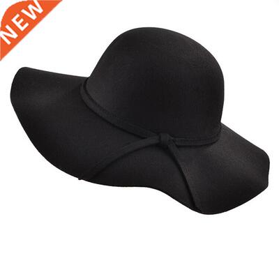 2018 simple Vintage Retro Kids Child Girl Hats Fedora wool F