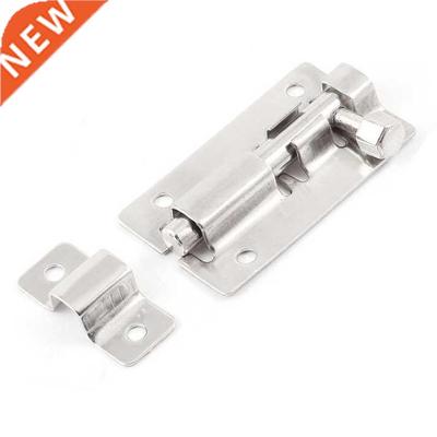 Silver Tone Door Lock Latch Slide Barrel Bolt Clasp Set 2&qu