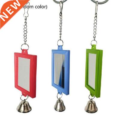 Bird Toys Acrylic Mirrors with Bells Parrot Mirror Toy