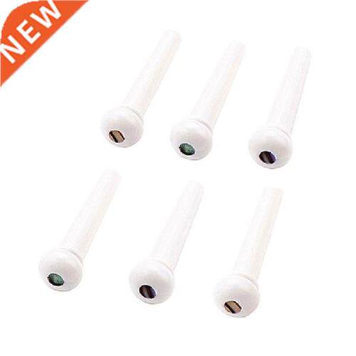 T4MF 6pcs Guitar Bone Bridge Pins Replacement Parts With