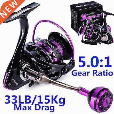 Sougayilang New 5.0:1 Spinning Reel Max Drag 15Kg 12+1BB Car