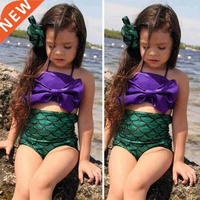 2022 Girls Kid Swimmable Bikini Swimwear Swimsuit Swimming C