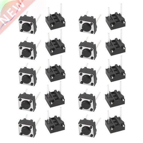 20 Pcs 6mm x 6mm x 4.3mm PCB Momentary Tactile Tact Push But