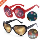 Love Effects Lights Heart Chang The Shaped Watch INS Glasses