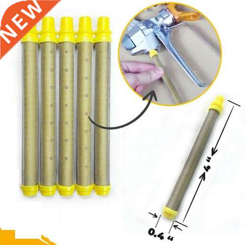 5pcs 100Mesh Airless Spray Tool YELLOW Filter Insert 04 Sta