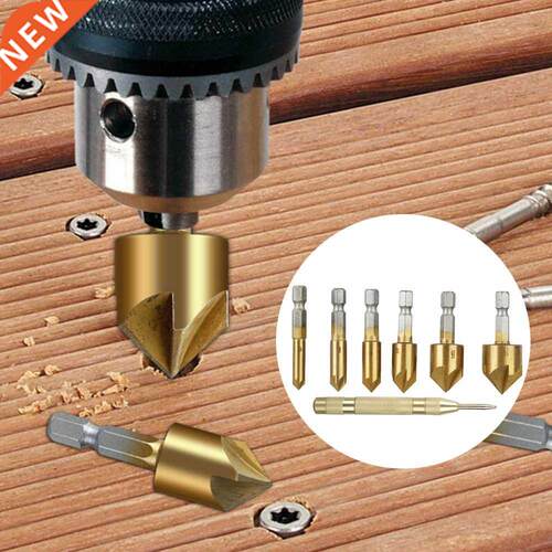 Universal Hex Shank Countersink Drill Bit 6-19mm Titanium Co