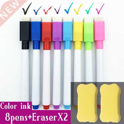5/8Pcs/lot Colorful black School classroom Whiteboard Pen Dr