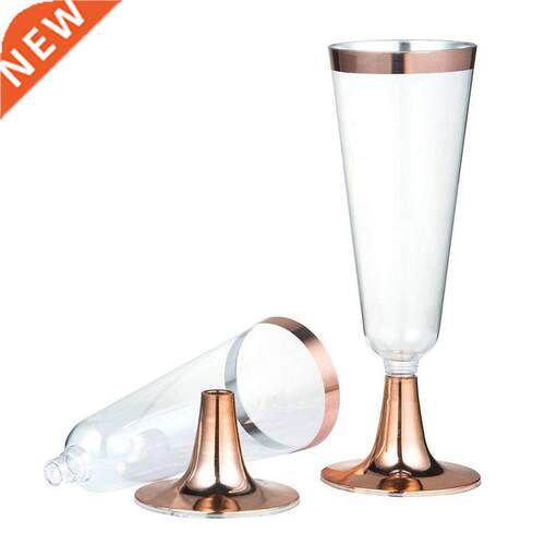 6pcs/Set Dsposable Plastc Red Wne Glass Champagne Flute C