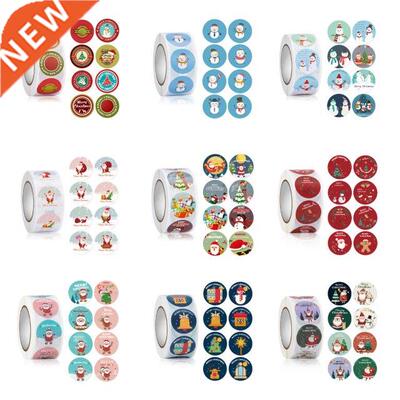 Christmas Themed Seal Labels Envelope Round Stickers Self-Ad
