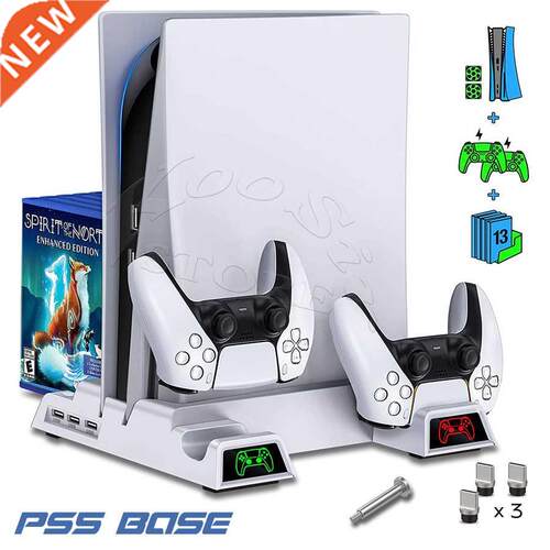 PS5 Console Cooling Fan Stand Joystick Charger 13 pcs Game