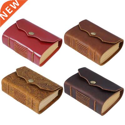 Retro Handmade Leather Notepad Vertical Sketchbook Notebook