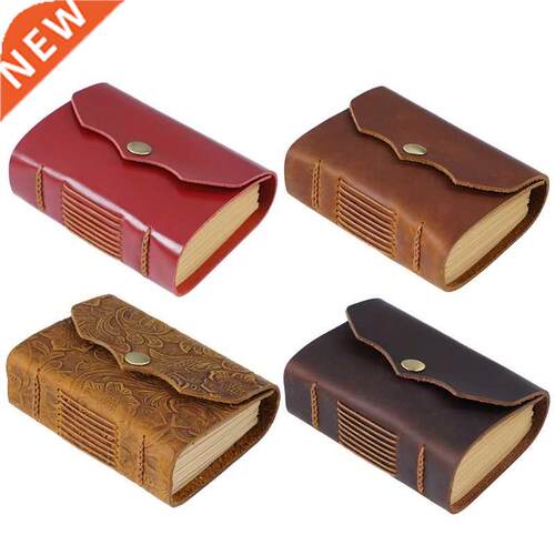 Retro Handmade Leather Notepad Vertical Sketchbook Notebook