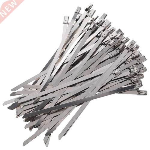 100pcs 5.9 Inches Exhaust Wrap Coated Locking Cable Zip Ties