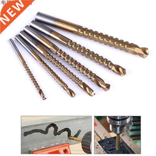 6 pcs 3-8mm titane enduit HSS foret électrique trou d