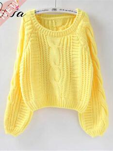 H.SA Roupas Femininas Women Pull Sweaters 2022 New Yellow Sw