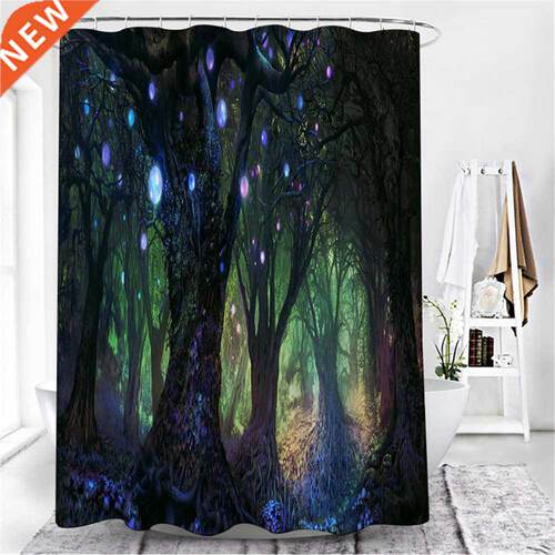 Forest Natural Scenery Shower Curtains d Printing Bath
