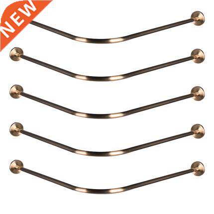 Bathroom curtain shower curtain rod curved bronze free punc