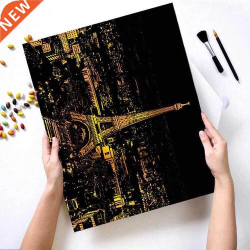 Gold Color Scratches Painting Teen Adult Scratches Art Paper
