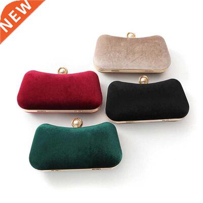 Women Evening Shoulder Bag Bridal Velvet Clutch Party Prom W