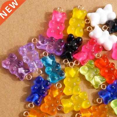 20pcs 11*22mm 11 Colors Cartoon Bear Charms for Jewelry Maki
