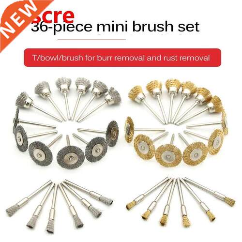 6pcs Stainless Steel Copper Wire Wheel Brush Dremel Rotary