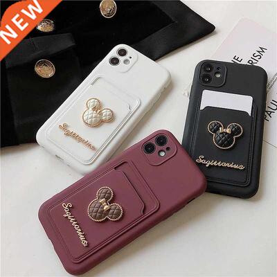 Cute D mouse Card package girl Soft Silicone Phone Case For