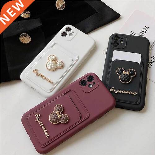 Cute D mouse Card package girl Soft Silicone Phone Case For