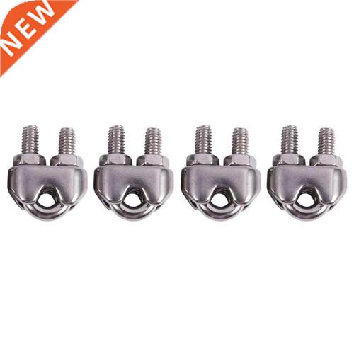 4Pcs Stainless Steel Cable Clip Saddle Clamp For Ropes