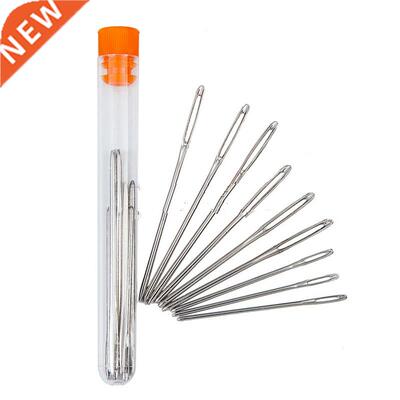 9Pcs/set Large Eye Metal Needles Cross Stitch Knitting Croch