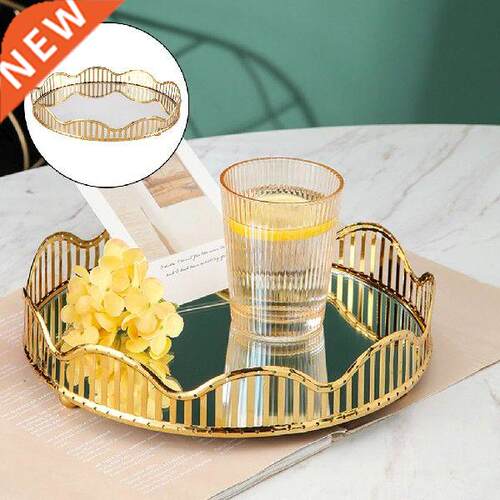 Mirrored Tray Cosmetic Vanity Organizers Storage Serving