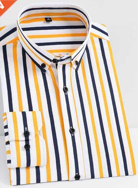 Men's Fashion Non-iron Stretch Soft Casual Striped S
