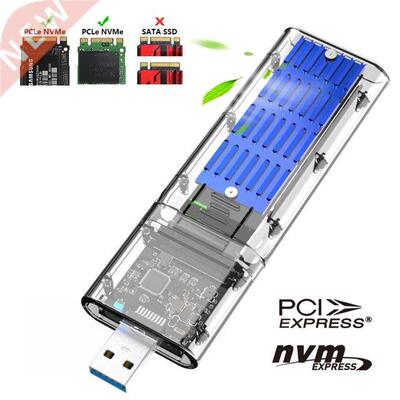 M.2 SSD Case USB3.1 Gen2 10Gbps SSD External Enclosure for P
