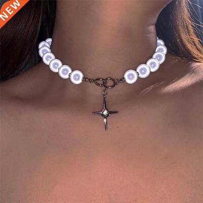 2022 Korea Unique Design Luminous Beads Pearl Stitching Neck