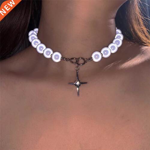 2022 Korea Unique Design Luminous Beads Pearl Stitching Neck