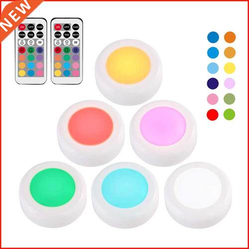 Led Closet Lights Rgb Puck Lights 16 Colors 3 Modes Fairy Li