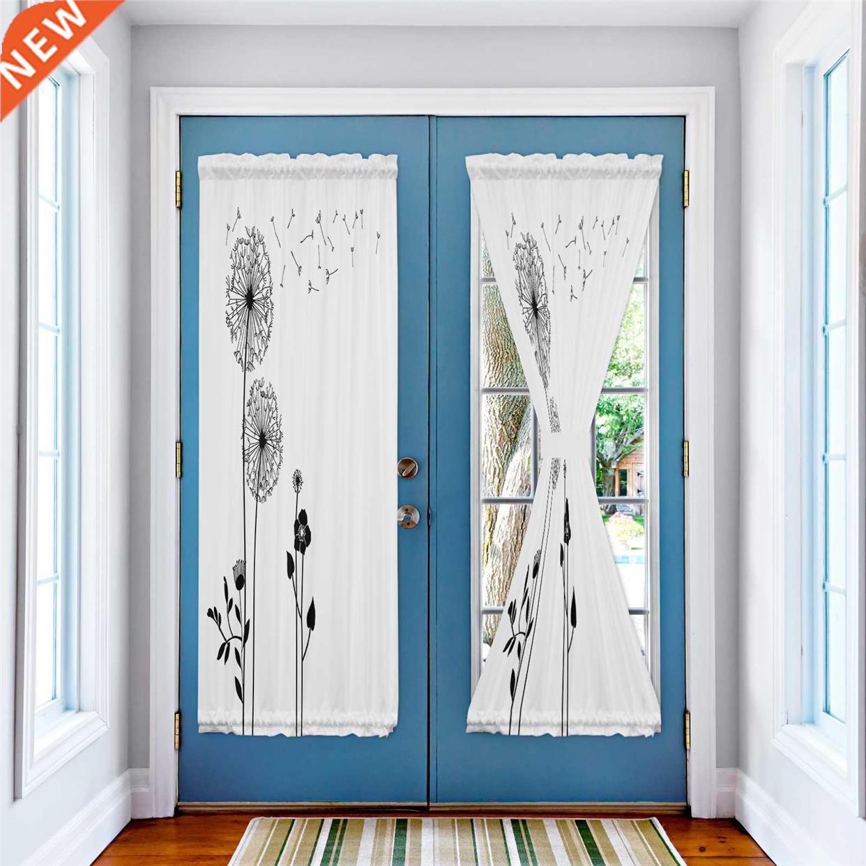 Dandelion Flowers Door Curtain for Bedroom Kitchen Curtains