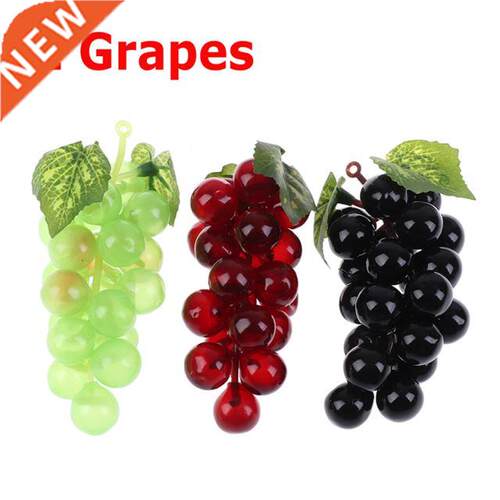 1pcs Real Touch Artificial Fruit Grapes Plastic Home Garden