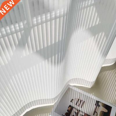 Blinds Style Transparent White Tulle Curtains For Living Roo