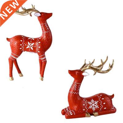 Christms Prty Decortion Elk Red Series Living Room